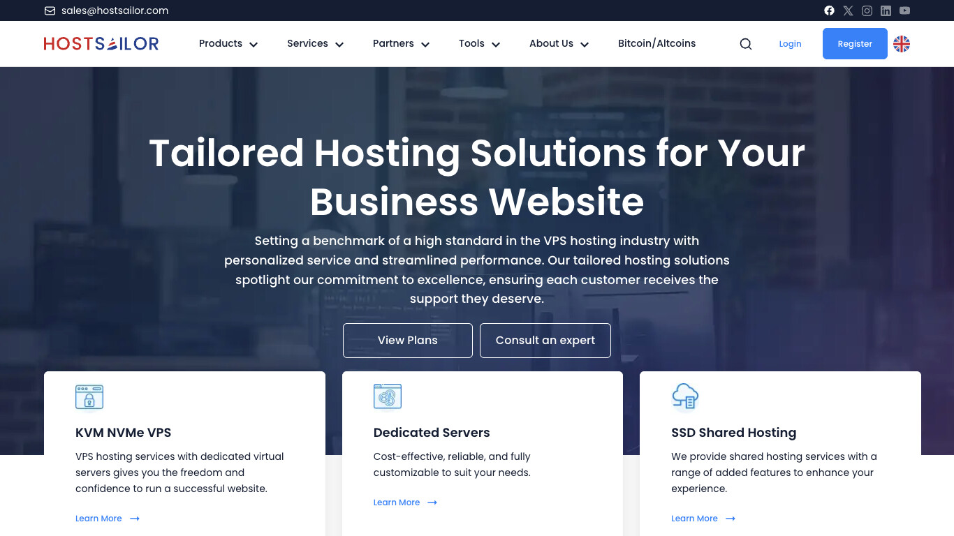 HostSailor screenshot