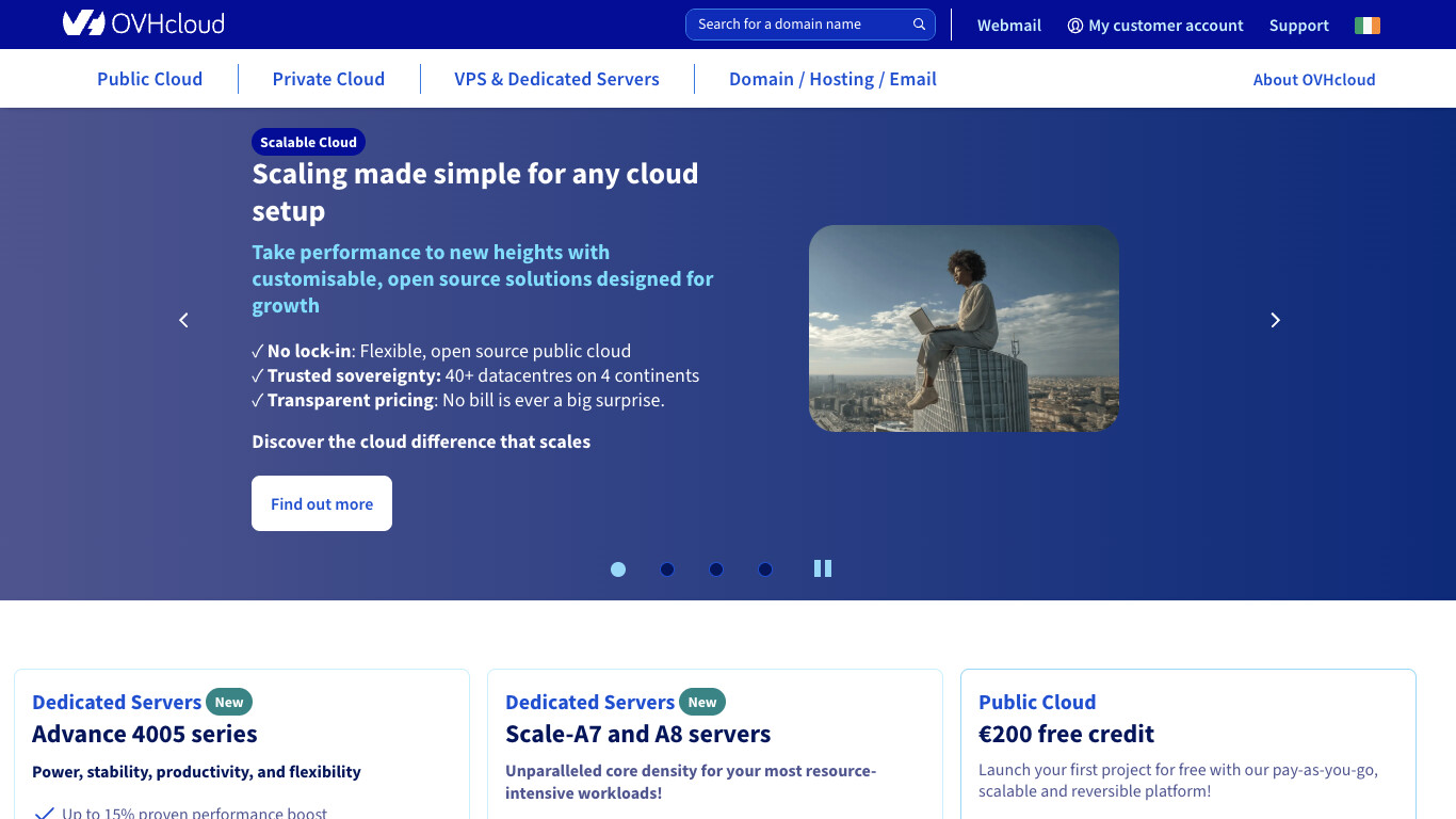 OVHCloud screenshot