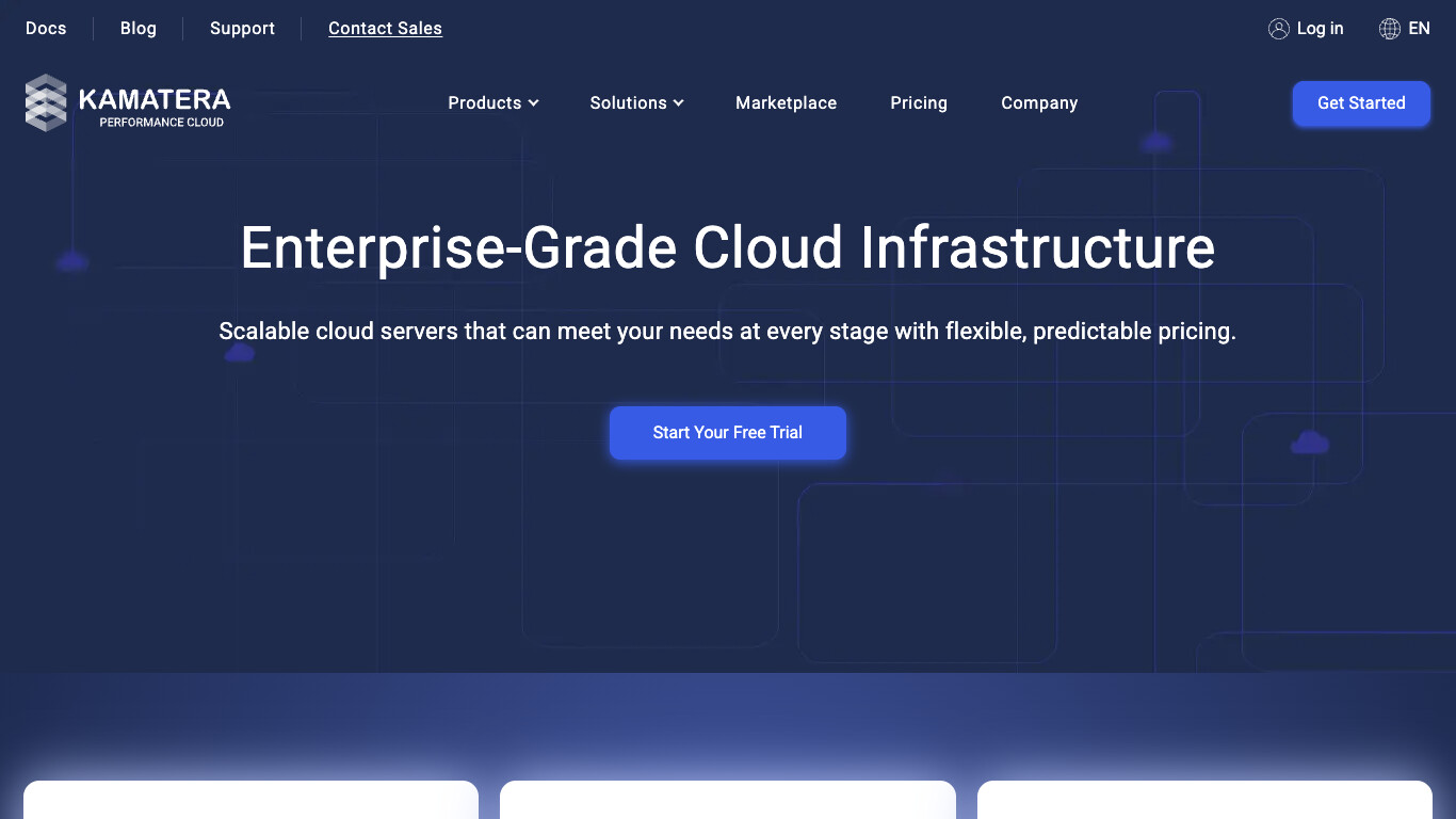 Kamatera company screenshot