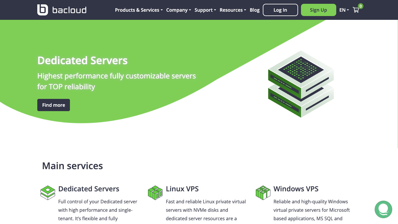 Bacloud screenshot