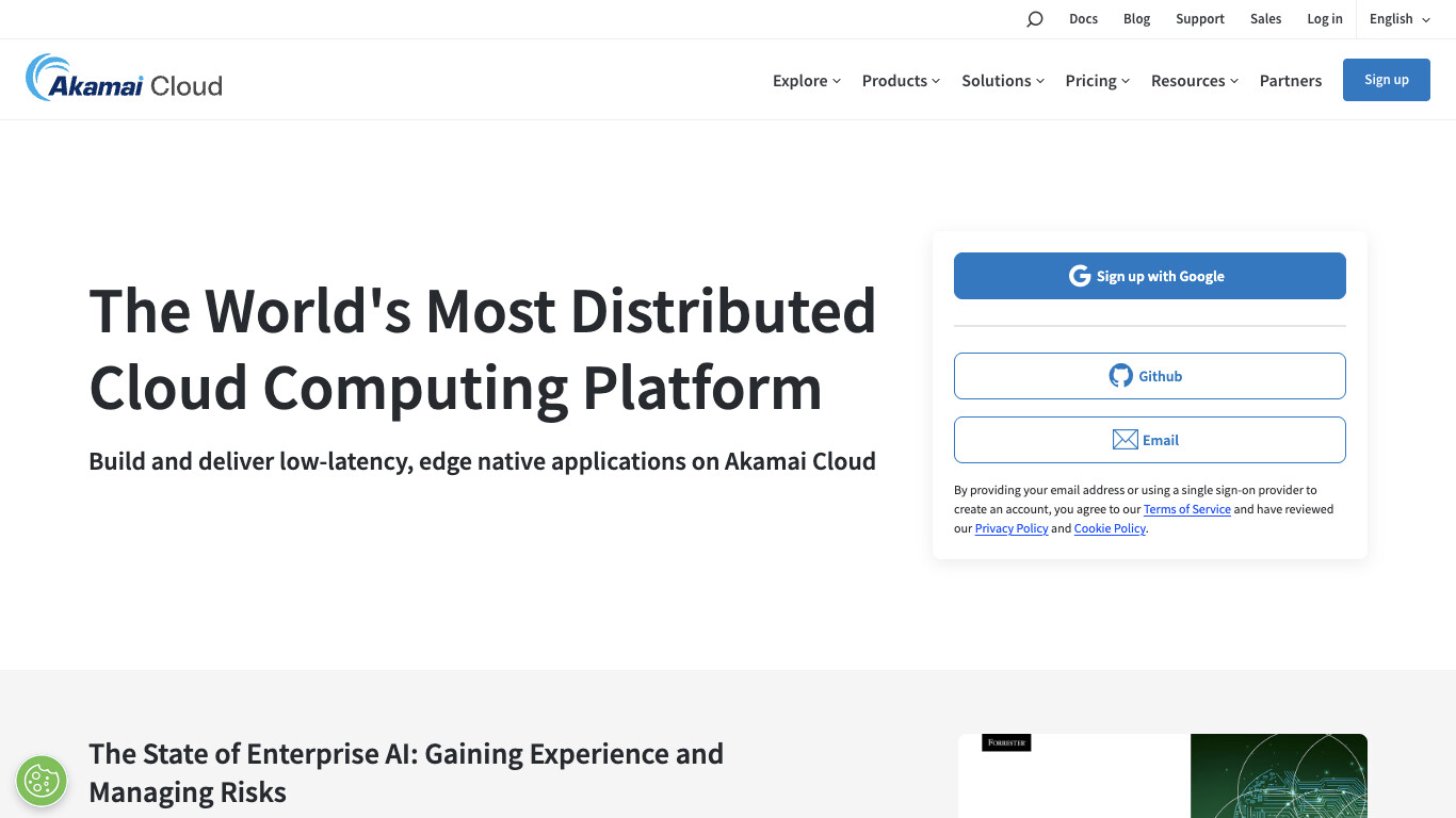 Akamai company screenshot