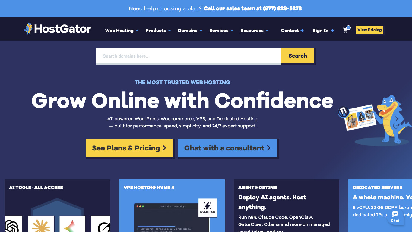 HostGator screenshot