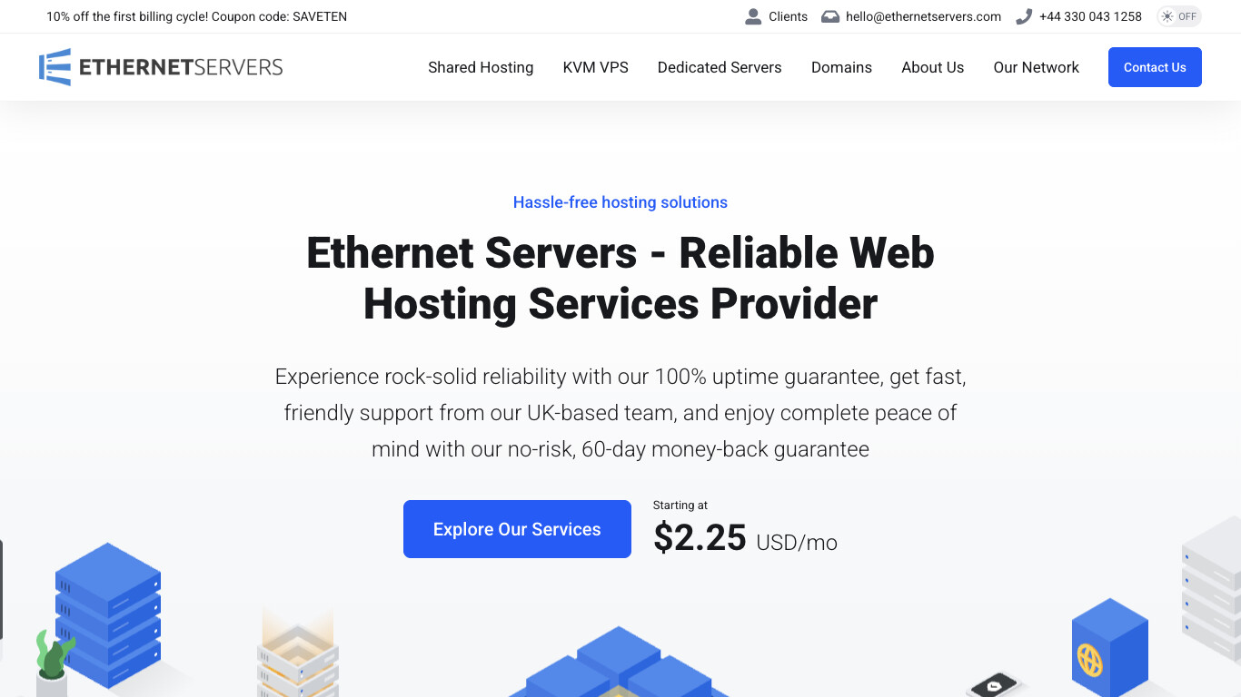 Ethernet Servers screenshot