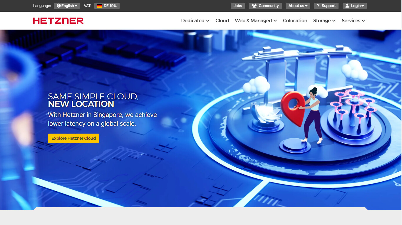 Hetzner company screenshot