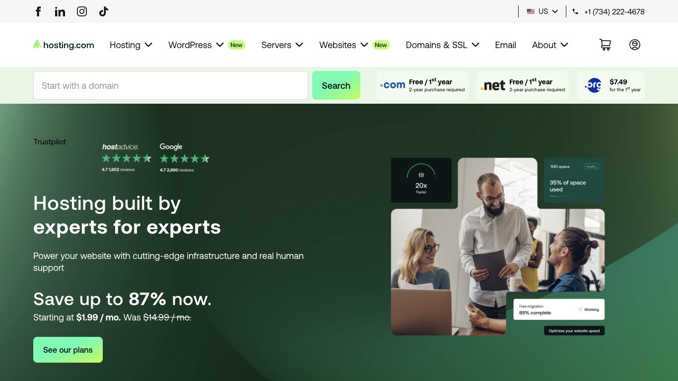 Hosting.com company screenshot