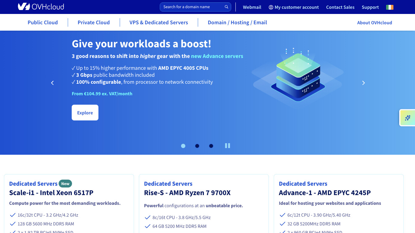 OVHCloud screenshot