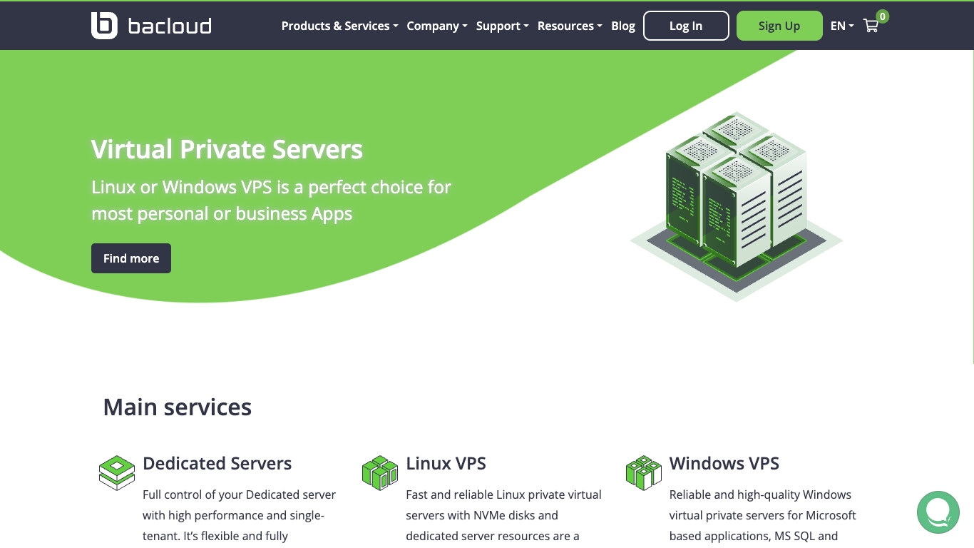 Bacloud screenshot