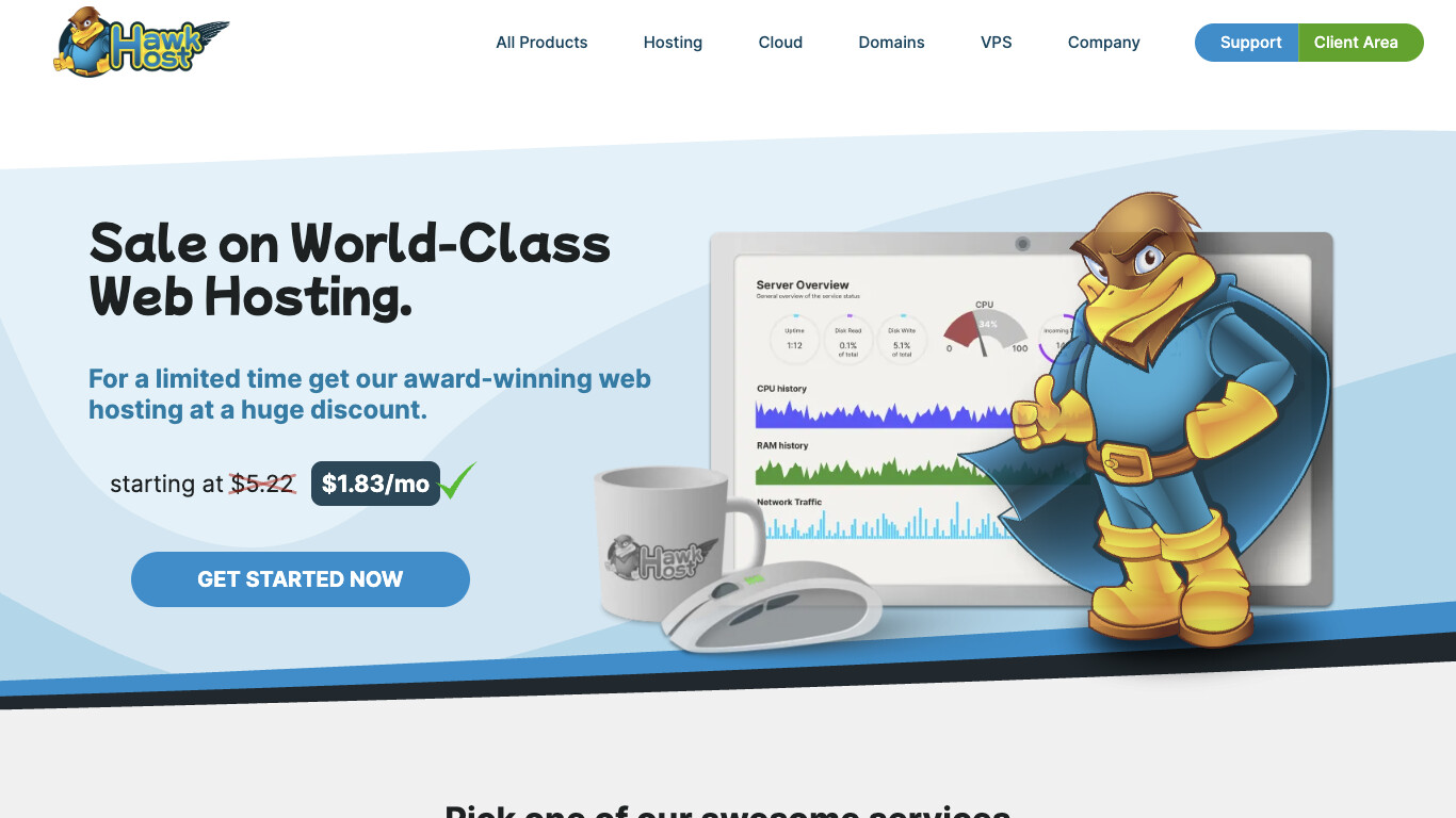 Hawk Host company screenshot