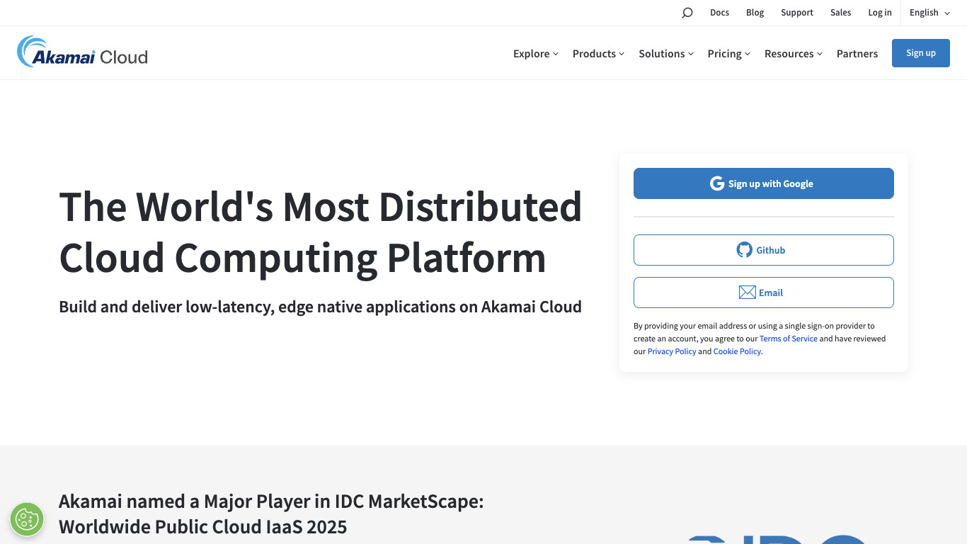 Akamai screenshot