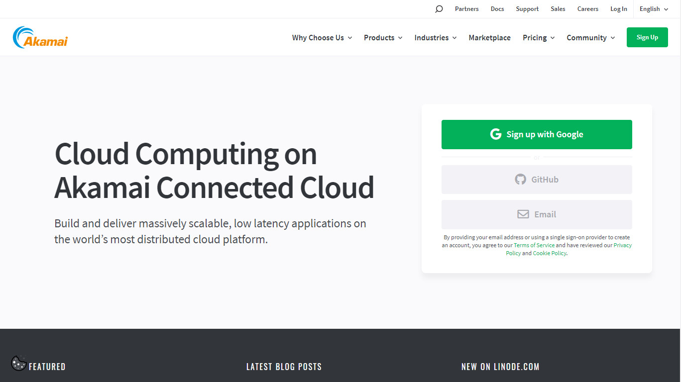 Linode company screenshot