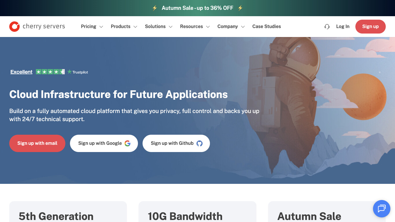 Cherry Servers screenshot