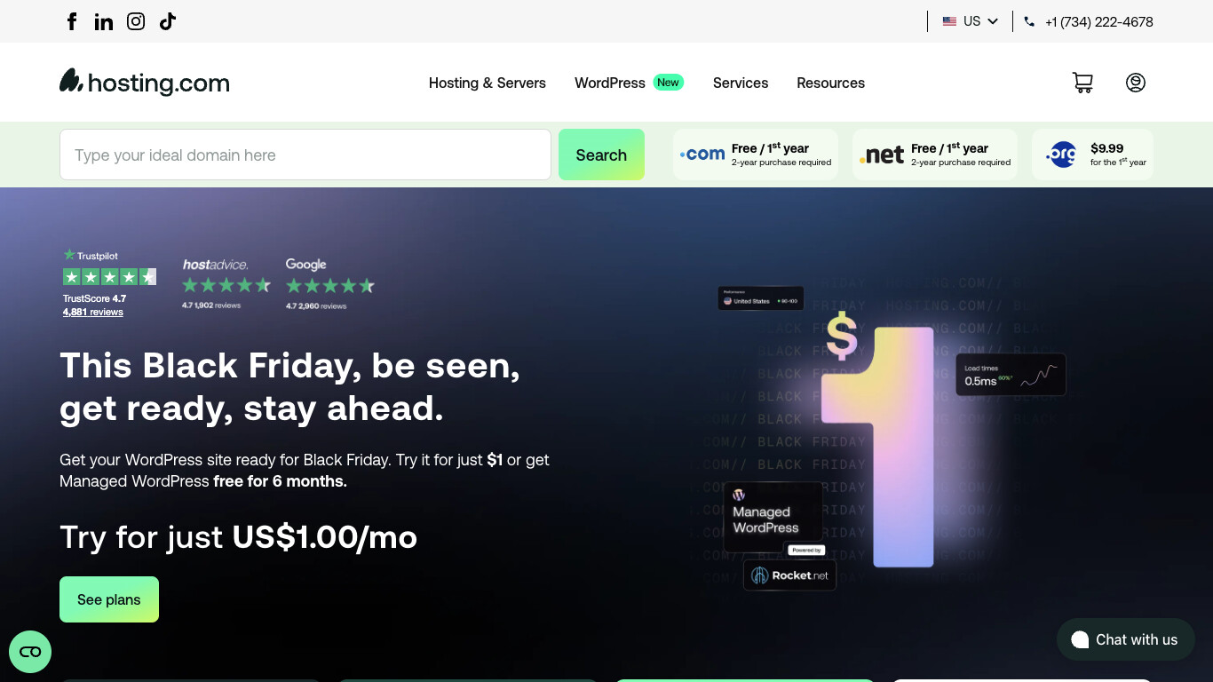 Hosting.com company screenshot