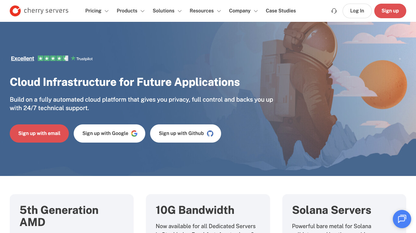 Cherry Servers screenshot